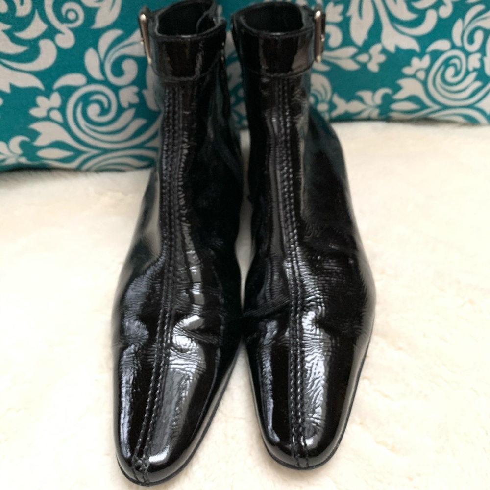 Prada Black Patent Leather Booties - Picture 2 of 9